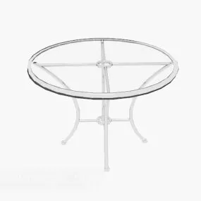 Round Glass Coffee Table V1 3d model