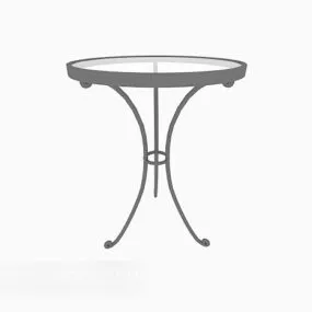 Round Glass Coffee Table Table 3d model