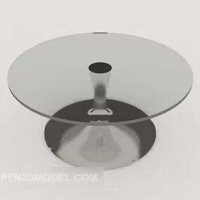 Round Modern Glass Coffee Table 3d model