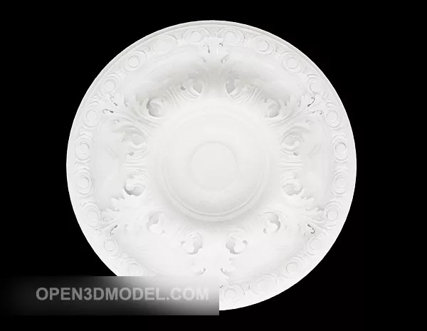 Round Simple Light Plate 3d model Round Simple Light Plate 3d model