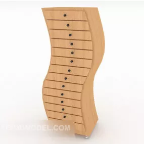 S-type Chest Of Drawer Wooden 3d model