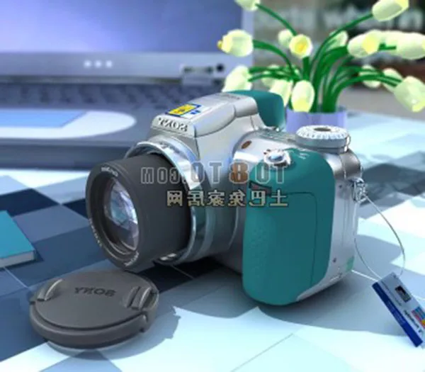 Sony H2 Digital Camera 3d model Sony H2 Digital Camera 3d model