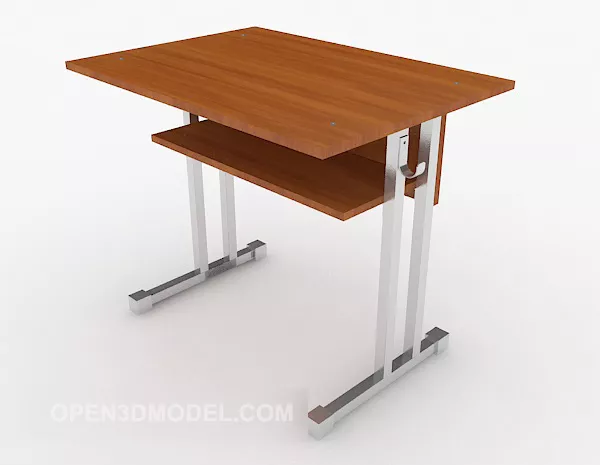 Western School Single Desk 3d model Western School Single Desk 3d model