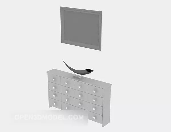 Modern Office Hall Ceiling Decoration 3d model