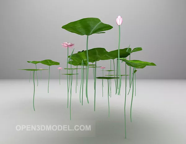 Lotus Leaf Flower 3d model Lotus Leaf Flower 3d model