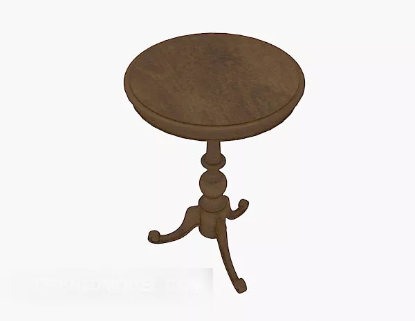 Antique Round Table Wooden 3d model Antique Round Table Wooden 3d model
