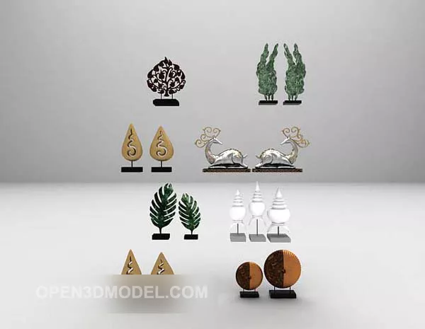Combination Decorative Sculpture 3d model Combination Decorative Sculpture 3d model