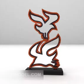 Set-up Artwork Decoration On Stand 3d model
