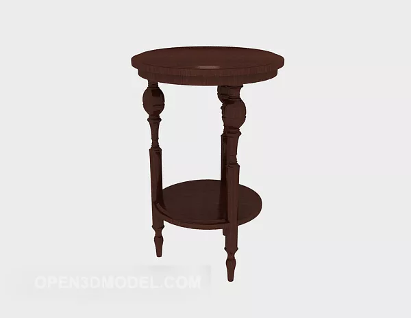 Antique Table Two Drawers With Shelf 3d model
