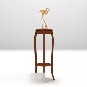 Bird Sculpture On Rack Furniture 3d model