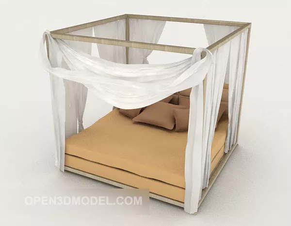 Curved Bookshelf Rack With Under Cabinet 3d model