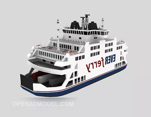 Ferry Ship 3d model Ferry Ship 3d model