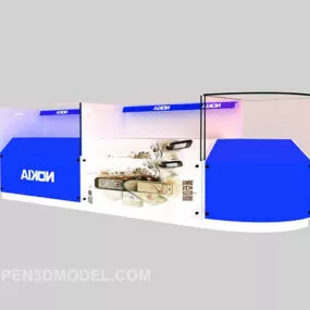 Shopping Mall Glass Display Cabinet 3d model