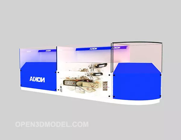 Shopping Mall Glass Display Cabinet 3d model Shopping Mall Glass Display Cabinet 3d model