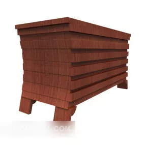 Short Foot Tv Cabinet 3d model