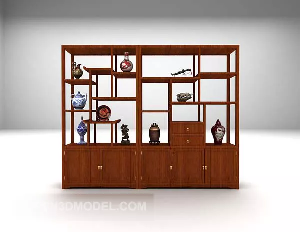 Showcase Wooden 3d model Showcase Wooden 3d model