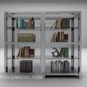 Metal Bookshelf 3d model