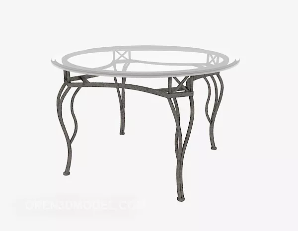 Classic Glass Side Table Coffee Table 3d model Classic Glass Side Table Coffee Table 3d model