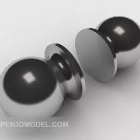 Silver Door Handle 3d model