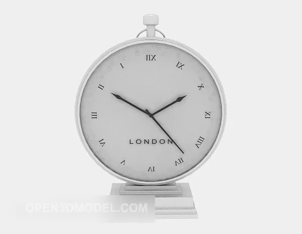 Simple Alarm Furniture White Color 3d model Simple Alarm Furniture White Color 3d model