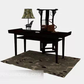 Simple Chinese Traditional Desk Furniture 3d model