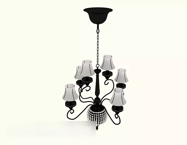 Simple Common Chandelier 3d model Simple Common Chandelier 3d model