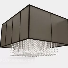 Simple Crystal Chandelier Grey Shade 3d model