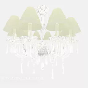 Simple Crystal Home Chandelier 3d model
