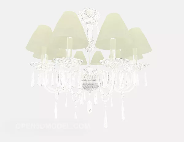 Simple Crystal Home Chandelier 3d model Simple Crystal Home Chandelier 3d model