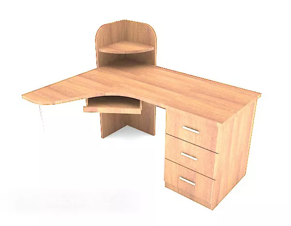 Simple Desk Wooden Color 3d model Simple Desk Wooden Color 3d model