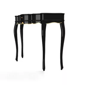 Simple European Black Side Table 3d model