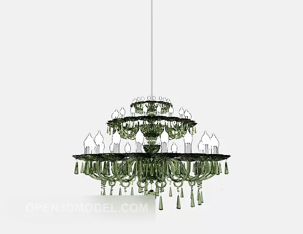 European Chandelier Multi Layers 3d model European Chandelier Multi Layers 3d model