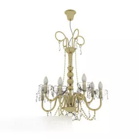 Simple European Crystal Home Chandelier 3d model