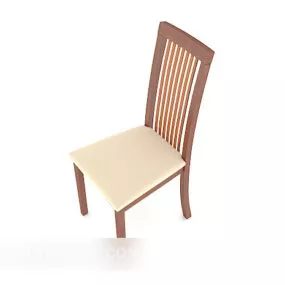Simple European Vintage Dining Chair 3d model