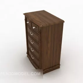 Simple European Drawer Cabinet 3d model