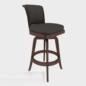 Simple European High Chair Fabric 3d model