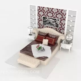 European Home Bed 3d model