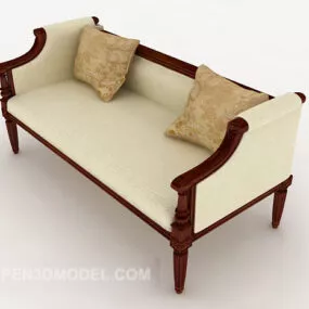 Simple European Multi Seaters Sofa 3d model