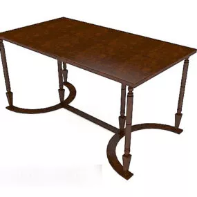 Simple European Side Table 3d model