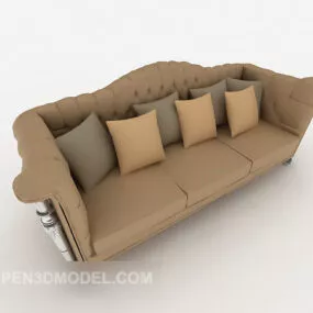 Simple European Single Sofa 3d model
