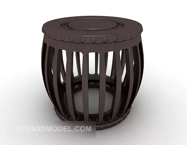 Simple European Solid Wood Stool 3d model Simple European Solid Wood Stool 3d model
