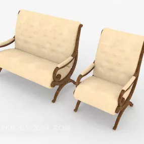 Simple European Stool 3d model