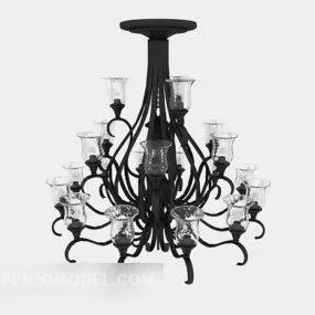 Simple European Style Home Chandelier 3d model