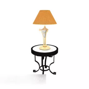 Simple European Style Side Table 3d model