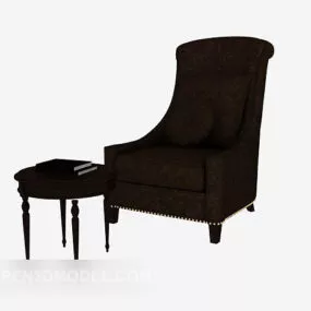 Simple European Style Single Sofa 3d model