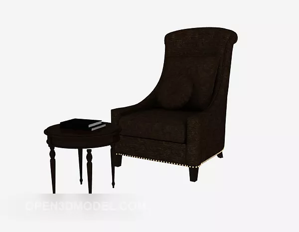 Simple European Style Single Sofa 3d model Simple European Style Single Sofa 3d model