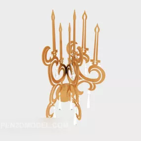 Simple European Wall Lamp 3d model