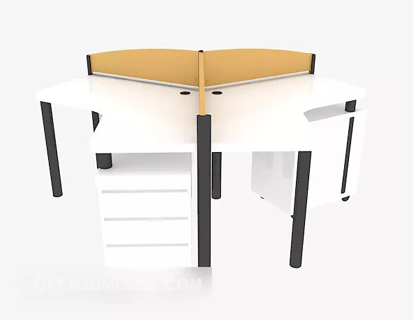 Minimalist Office Corner Work Desk 3d model Minimalist Office Corner Work Desk 3d model