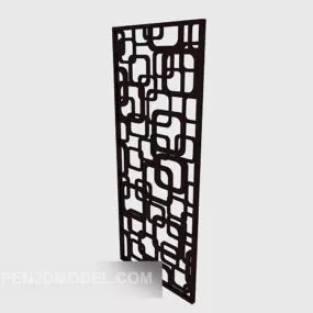 Simple Black Partition Screen 3d model