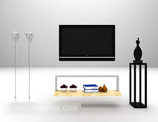 Home Simple Tv Cabinet 3d model Home Simple Tv Cabinet 3d model